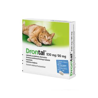Drontal - 2tab odrobaczające dla kota